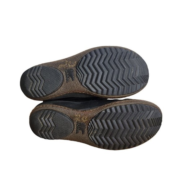 Sorel Joplin Size 8 Black Rubber Waterproof Rain Boots Leather NL1947-010 - Picture 5 of 7